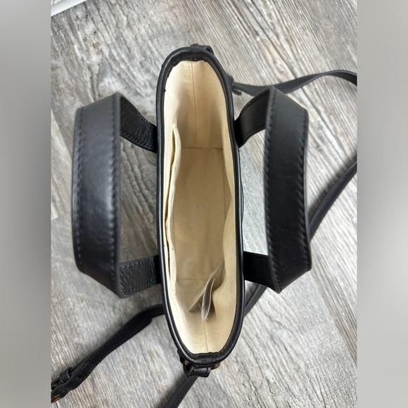 J. CREW MINI MONTAUK LEATHER MICRO CROSSBODY TOTE PURSE BAG BA140 BLACK NWT - Picture 9 of 11